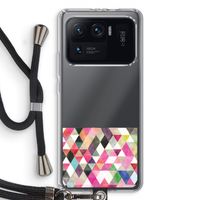 Gekleurde driehoekjes: Xiaomi Mi 11 Ultra Transparant Hoesje met koord