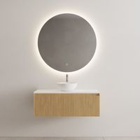 Onderkast Gliss Design Timotheus 100 CM Incl. Topplaat Pure - thumbnail