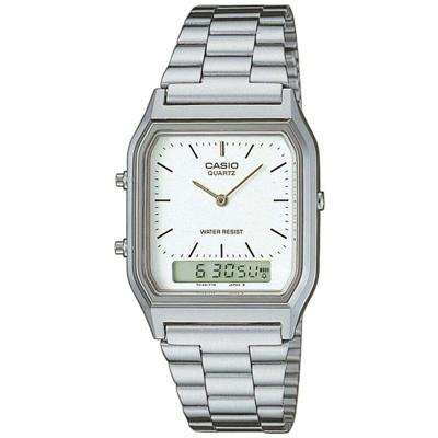 Horloge Uniseks Casio AQ-230A-7DMQYES Wit Zilverkleurig (Ø 38,5 mm) (Ø 29 mm)