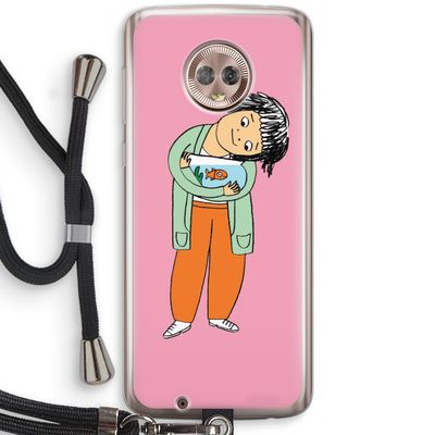 Visknuffel: Motorola Moto G6 Transparant Hoesje met koord