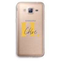 Amber Script: Samsung Galaxy J3 (2016) Transparant Hoesje