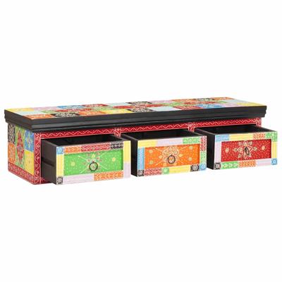 TV-meubel Multikleur 100 x 30 x 24 cm Massief mangohout