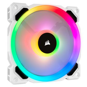 Corsair LL120 White RGB LED PWM fan - 3 Fan Pack case fan 3 stuks, 4-pins PWM fan-connector