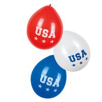 6x USA themafeest ballonnen 25 cm Amerika versiering   -