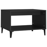 The Living Store Salontafel - Functioneel - 60 x 50 x 40 cm - Kleur- Zwart - thumbnail