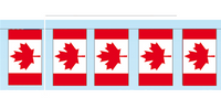 2x stuks papieren vlaggenlijnen vlaggen Canada 4 meter   -