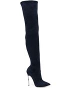 Casadei Blade Eco 130mm suede boots - Bleu - thumbnail