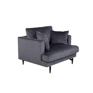 Svea - Ruma fauteuil - velvet - donkergrijs