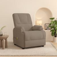Sta-op-massagestoel kunstsuède taupe