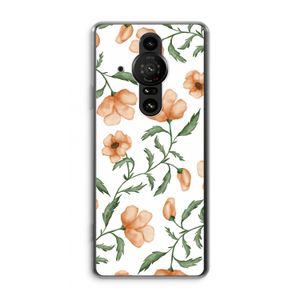 Peachy flowers: Sony Xperia Pro-I Transparant Hoesje