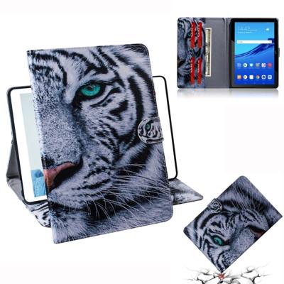 Tiger patroon horizontale Flip lederen case voor Huawei MediaPad T5 met houder & Card slot & portemonnee