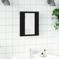 LED badkamerspiegelkast zwart eiken 40x12x45 cm bewerkt hout
