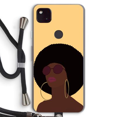 Golden hour: Pixel 4a 5G Transparant Hoesje met koord
