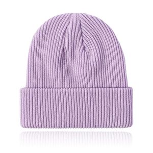 Dames Muts Beanie geribbeld - Paars