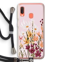 Painted wildflowers: Samsung Galaxy A20e Transparant Hoesje met koord