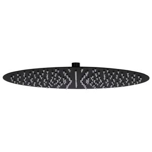 VidaXL Regendouchekop rond 40 cm roestvrij staal zwart
