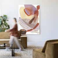 Urban Cotton Wandkleed 'Cargo' 110 x 145cm in Frame - black