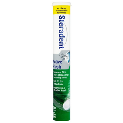 Steradent Active Fresh kunstgebit reiniger - 30 tabletten