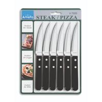 Amefa pizza steakmessen 6 stuks zwart