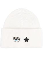 Chiara Ferragni bonnet nervuré à motif Eye - Blanc - thumbnail