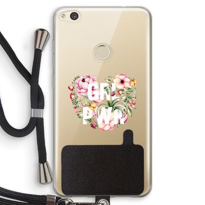 GRL PWR Flower: Huawei Ascend P8 Lite (2017) Transparant Hoesje met koord