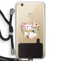 GRL PWR Flower: Huawei Ascend P8 Lite (2017) Transparant Hoesje met koord