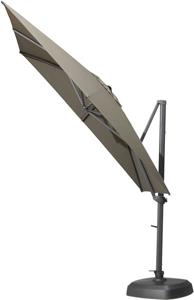 4 Seasons Outdoor | Zweefparasol Siesta 300 x 300 cm | Antraciet-Taupe