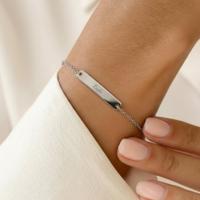 Armband met naam dames - Zilver