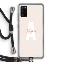 Strawberry Milkshake: Samsung Galaxy A41 Transparant Hoesje met koord Strawberry Milkshake: Samsung Galaxy A41 Transparant Hoesje met koord