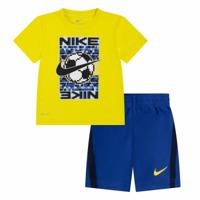 Sportoutfit voor kinderen Nike Df Icon Geel Blauw Multicolour 2 Onderdelen - Maat: 24 maanden