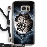 Volle maan: Samsung Galaxy S7 Transparant Hoesje met koord