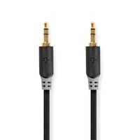 Stereo audiokabel | 3,5 mm male - 3,5 mm male | 2,0 m | Antraciet