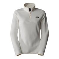 The North Face 100 Glacier 1/4 Zip Fleece Dames White Dune/NPF S