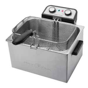 Profi Cook PC-FR1038 Friteuse met dubbele koudezone 3000 W Timerfunctie, Met handmatige temperatuursinstelling RVS