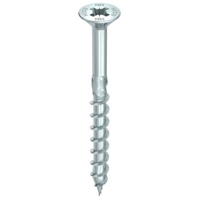 HECO TOPIX-plus schroeven - platkop verzinkt - 6x120/72 mm - PZ3 - deeldraad - 100 st