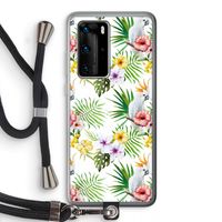 Gele kuif: Huawei P40 Pro Transparant Hoesje met koord