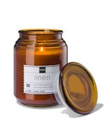 HEMA Geurkaars In Glazen Pot Ø10x14 Linen - thumbnail