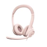 Casco cablato stereo logitech H390 con microfono antibruito, USB -A - ROSA