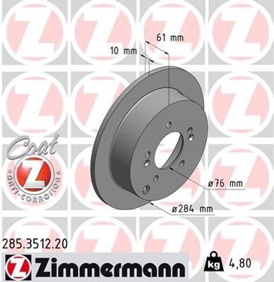 Remschijf Coat Z 285351220