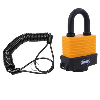 Amig Hangslot met 2 sleutels D50 mm - en ketting 300 cm - outdoor gebruik - gelamineerd Amig Hangslot met 2 sleutels D50 mm - en ketting 300 cm - outdoor gebruik - gelamineerd