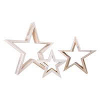 Small Foot - houten decoratieve sterren, 3st.