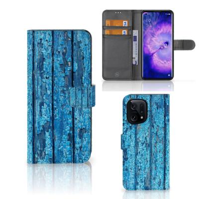 OPPO Find X5 | Book Style Case | Wood Blue