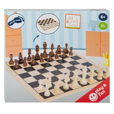 Small Foot houten schaak en damspel xl