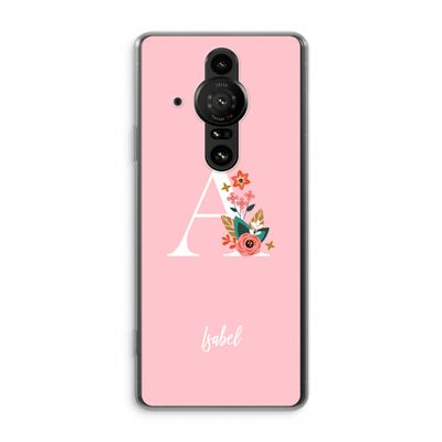 Pink Bouquet: Sony Xperia Pro-I Transparant Hoesje
