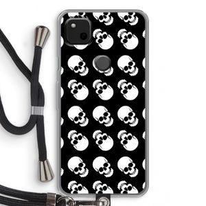 Musketon Skulls: Pixel 4a Transparant Hoesje met koord