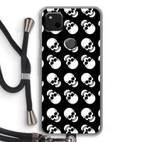Musketon Skulls: Pixel 4a Transparant Hoesje met koord