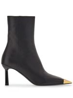 Ferragamo bottines 70 mm à bout métallique - Noir