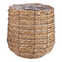 Plantenmand Mica Avalon zeegras rond lichtbruin 26x26cm