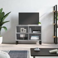 Tv-meubel 69,5x30x50 cm bewerkt hout grijs sonoma eikenkleurig - thumbnail