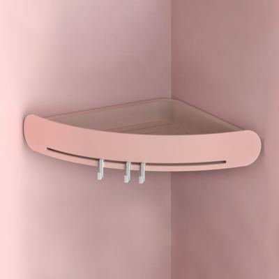Badkamer bad rack muur gemonteerde Punch-gratis driehoek kunststof opslagplaats (rood)